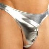 Male Power Shiny Silver Bong Thong