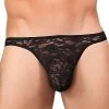 Male Power Black Stretch Lace Bong Thong
