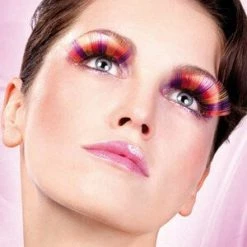 Baci Lingerie Purple Orange & Yellow Glitter Lashes