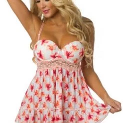 Velvet Kitten Garden Party Babydoll Set
