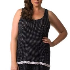 Velvet Kitten Plus Dotted Short PJ