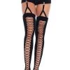 Leg Avenue Hosiery Illusion Lace Up Stockings