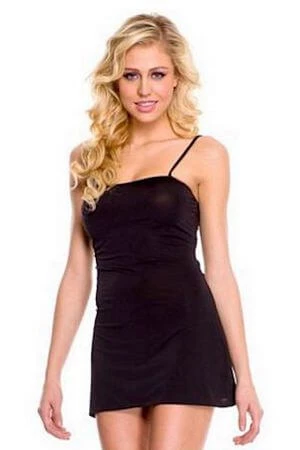 Music Legs Black Spaghettie Strap Dress Chemises 1 Music Legs Black Spaghettie Strap Dress Chemises