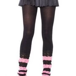 Leg Avenue Hosiery Crocheted Bottom Footless Tights