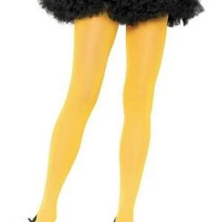 Leg Avenue Yellow Nylon Tights Hosiery