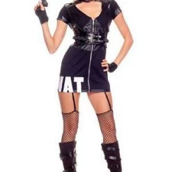 Music Legs Bullet Eye SWAT Babe Costumes