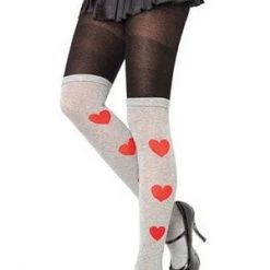 Leg Avenue Leggings Contrast Heart Acrylic Tights