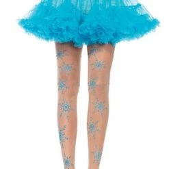 Leg Avenue Holiday & Christmas Glitter Snowflake Pantyhose