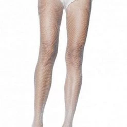Leg Avenue Hosiery White Fishnet Pantyhose
