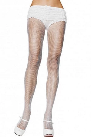 Leg Avenue Hosiery White Fishnet Pantyhose 1 Leg Avenue Hosiery White Fishnet Pantyhose