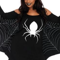 Leg Avenue Plus Size Plus Jersey Spiderweb Dress