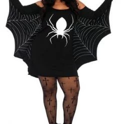 Leg Avenue Plus Size Plus Jersey Spiderweb Dress