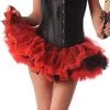 Velvet Kitten Black And Red Layered Chiffon Tutu $9.99 Costumes