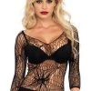 Leg Avenue Black Widow Web Net Top Camisoles