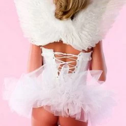 Velvet Kitten White Chiffon Tutu
