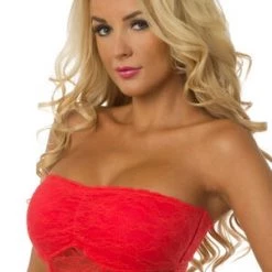 Velvet Kitten Red In Control Bandeau Clearance