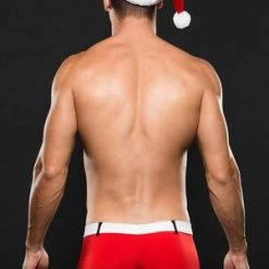 Baci Lingerie Men's Two Piece Santa Set