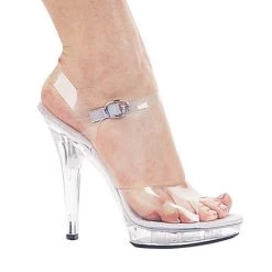 Ellie Shoes Accessories 5 Inch Heel Clear Sandal
