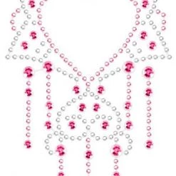 Baci Lingerie Pink Chandelier Body Crystals Festival Wear