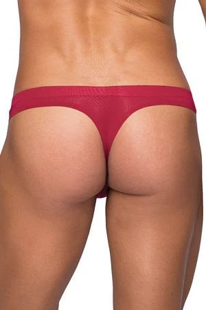 Male Power Wine Sheer Sleek Thong 2 Male Power Wine Sheer Sleek Thong