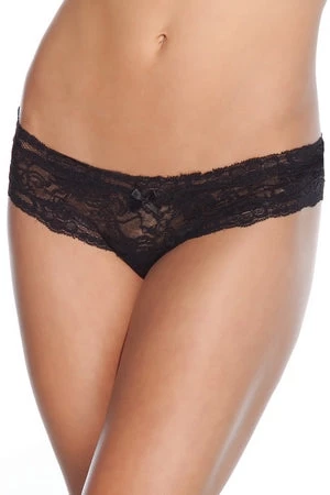 LingerieDiva Black Floral Print Lace Crotchless Panty 3 LingerieDiva Black Floral Print Lace Crotchless Panty