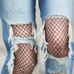 Yelete Shine Bright Scattered RhineStones Fishnets New Items