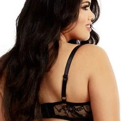 Dreamgirl Queen Black Lace Shelf Bra