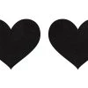 Baci Lingerie USA Black Satin Heart Pasties Accessories