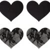 Baci Lingerie Satin & Lace Heart Pasties