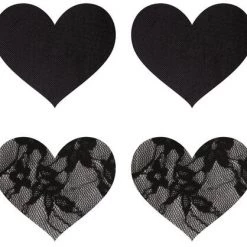 Baci Lingerie Satin & Lace Heart Pasties