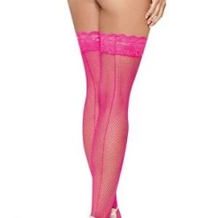 Dreamgirl Hot Pink Fishnet Thigh High Hosiery