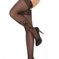 Elegant Moments Floral Decor Thigh Hi Hosiery