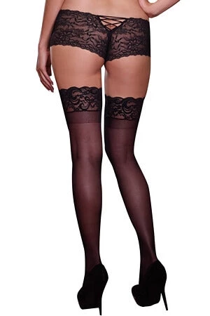 Dreamgirl Plus Size Hosiery Sheer Thigh High With Lace Top 2 Dreamgirl Plus Size Hosiery Sheer Thigh High With Lace Top