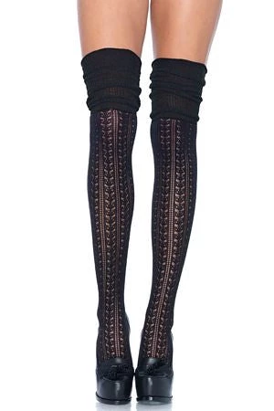 Leg Avenue Acrylic Pointelle Over The Knee Hosiery 1 Leg Avenue Acrylic Pointelle Over The Knee Hosiery