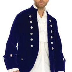 Leg Avenue Mens Long Velvet Coat