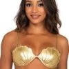 Leg Avenue Gold Mermaid Shell Bra