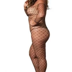 Leg Avenue Plus Nothing But Net Crotchless Bodystocking