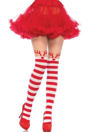 Leg Avenue Hosiery Rudolph Striped Pantyhose 1 Leg Avenue Hosiery Rudolph Striped Pantyhose