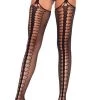 Leg Avenue Scale Net Suspender Hose Hosiery
