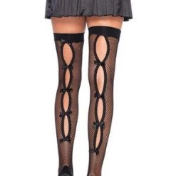 Leg Avenue Hosiery Bow Backseam Thigh Highs