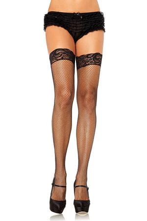 Leg Avenue Black Fishnet Thigh Highs Hosiery 1 Leg Avenue Black Fishnet Thigh Highs Hosiery