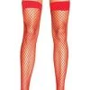 Leg Avenue Red Industrial Net Thigh Highs Hosiery