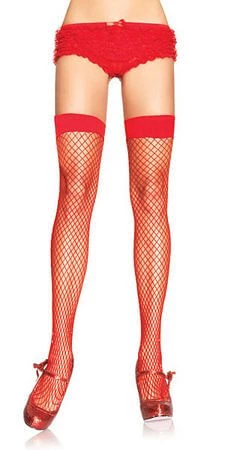 Leg Avenue Red Industrial Net Thigh Highs Hosiery 1 Leg Avenue Red Industrial Net Thigh Highs Hosiery
