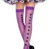 Music Legs Hosiery Purple Spider Backseam Thigh High