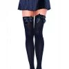 Leg Avenue Opaque Thigh High With Bow Hosiery