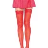 Leg Avenue Sheer Red Lace Top Thigh High Hosiery