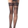 Leg Avenue Stay Up Backseam Thigh High Hosiery