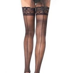 Leg Avenue Stay Up Backseam Thigh High Hosiery