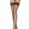 Leg Avenue Hosiery Black Stay Up Lycra Industrial Fishnet Thigh High