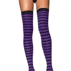 Leg Avenue Nylon Striped Stockings Hosiery 8 Leg Avenue Nylon Striped Stockings Hosiery